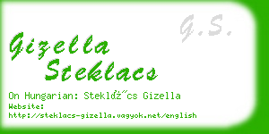 gizella steklacs business card